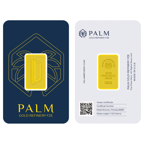 Dubai Frame Gold Mint Bar - Palm Gold Refinery FZE