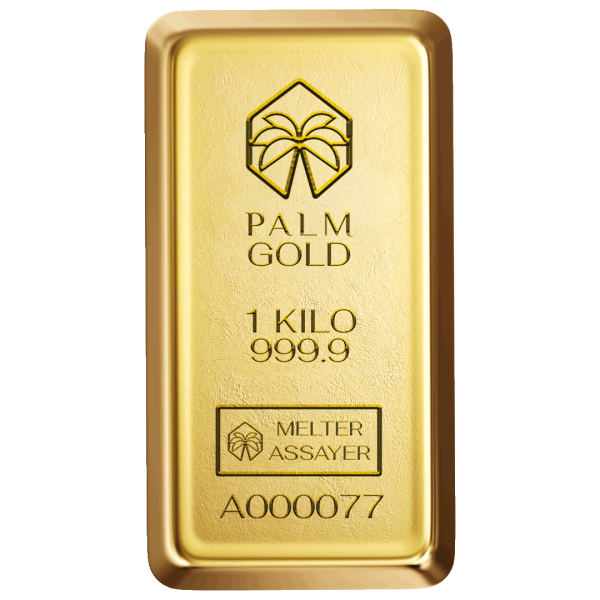 1 kilo gold bar 999,9 - Palm Gold Refinery FZE